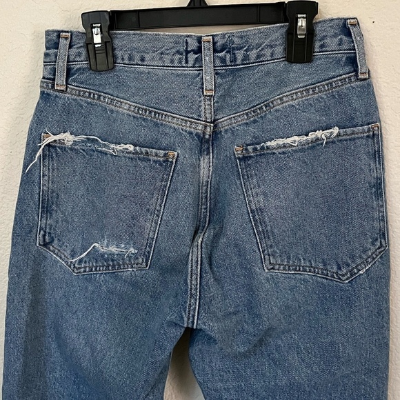 AGOLDE | Classic Jamie High-Rise Tapered Distressed Wash Denim Jeans | Size 25 - Picture 9 of 16